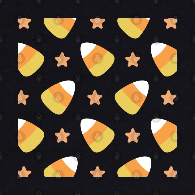 Candy Corn cute spooky Halloween themed pattern background by FOGSJ